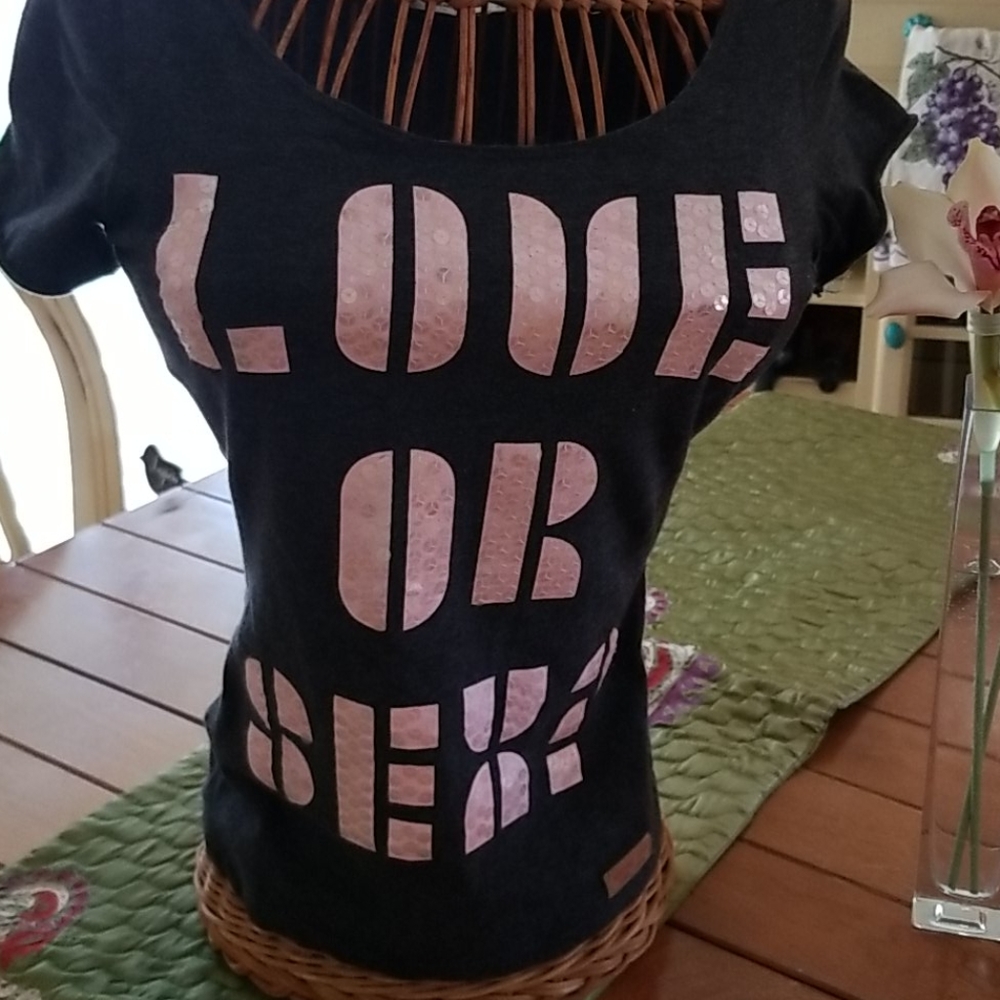 Tight Tee Top Love or Sex? Like New